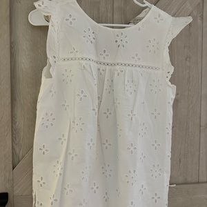 LOFT White eyelet blouse